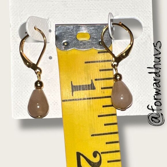 Bundle Sale 3 for $15 | Beige Teardrop Beads – Latchback Hooks - Picture 4 of 6